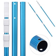 Telescopic Pool Pole 12ft Adjustable 3Piece Cleaning Brush Tool