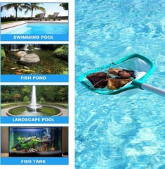 Pool Skimmer – Pool Skimmer Net with 5 Aluminum Pole Sections 67 », Skimmer N…