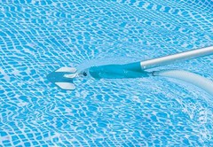 Intex Deluxe Pool Vacuum Maintenance Kit with Curved Wall Brush and Pole