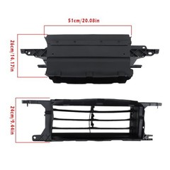 Front Bumper Lower Radiator Grille Airflow Shutter Assembly Replacement for
