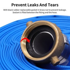 Wellrise 2 X 100Ft Pool Backwash Hose Aluminum Pin Lug Fittings Heavy Duty