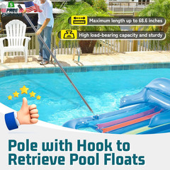 Hook for Pool Robot Vacuum Robotic Pool Cleaner Retrieval Hook with Swimming Poo