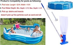 Effortless Pool Cleaning Jet Vacuum – 57&Prime; Poles, No Electric Power Required