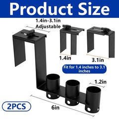 2 Pcs Adjustable Pool Fence Hooks, Metal Pool Fence Hangers Suitable for 1.4-…