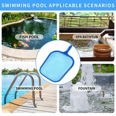 Lightweight Pool Skimmer Net For Easy Debris Cleaning In Pools And Spas