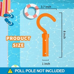 Universal Robotic Pool Cleaner Hook: Durable, Easy Use for All Pools – Orange