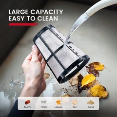 Handheld PC40 Pool Vacuum with 76.8 » Telescopic Pole, Powerful 18.5 GPM Suction
