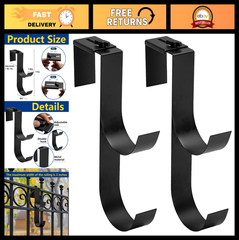 Adjustable Heavy Duty Pool Fence Hooks – 2 Pcs Slip-On Hangers for Pool Equipmen