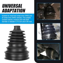 2 PCS CV Axle Boot, Leak Proof Wear Resistant Bushing, No-opening External