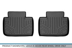 MAXLINER Floor Mats 2nd Row Liner Black for 2014-2018 Lexus IS Sedan Rear