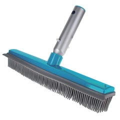 13&Prime; Pool Brush with Rubber Bristles and Squeegee Edge – For Above-Ground Pools