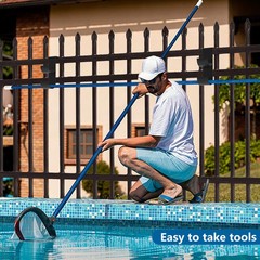 4 Pcs Pool Fence Hooks for Pool Equipment, Black Heavy Duty Fence Hooks for P…