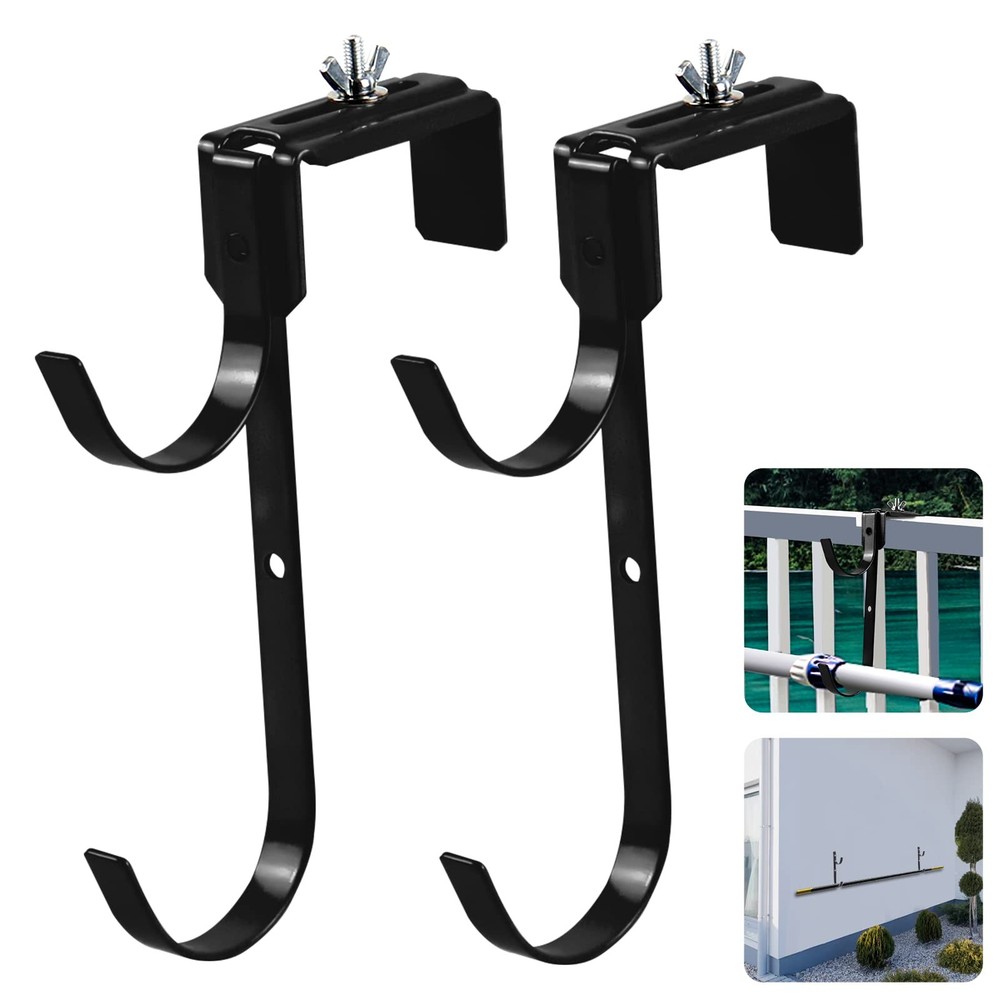 AdjustableHooks Pool Poles Hanger, Fence Hooks Hang Pool Accessories/Skimmers…