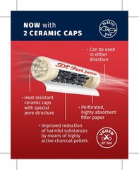 VAUEN Dr. Perl Junior 9mm Charcoal Pipe Filters, 180 1.4&Prime; x x 0.4&Prime;, Red