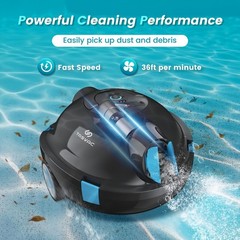 Powerful Suction Pool Robot – This cleaner boasts IPX8 waterproof durability and