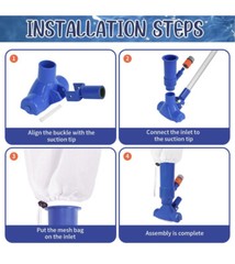 Polog Portable Pool Vacuum Pool Spa Jet Vacuum Cleaner with 5 Section Pole