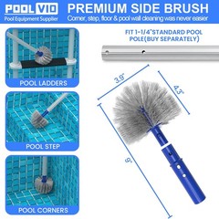 Poolvio Deluxe Swimming Pool Cleaning Kit Including Skimmer Net, 2-in-1 Pool …