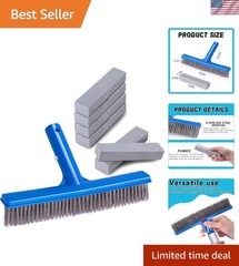 7-Piece Pool Cleaning Kit: Stainless Steel Brush & Pumice Stones for Deep Clean