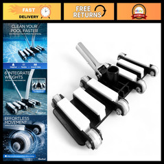 Weighted Pool Vacuum Head – 14.4&Prime; Flexible Design for Inground & Above Ground Po