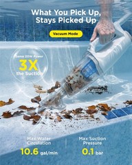 2-in-1 Cordless Handheld Pool Vacuum & Hot Tub Cleaner, Swap-On Replaceable B…