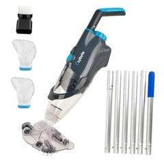 Handheld Pool Vacuum Cleaner, Rechargeable Pool Grey-Extended by 89 inches