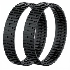 2 Pieces Black Replacement Tire Molded Vehicle Part Lightweight