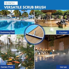 Aluminum-Backed Pool Brush – Corrosion-Resistant, Fits Standard 18&Prime; Poles