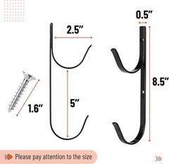 2-Pack Minimalist U-Shape Pool Pole Hangers – Strong Hooks for Garden Tools