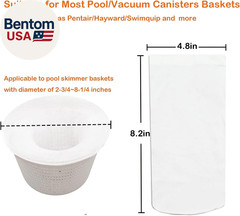 100 Pack Pool Skimmer Socks, Reusable Pool Socks for Skimmer Basket, Skimmer Soc