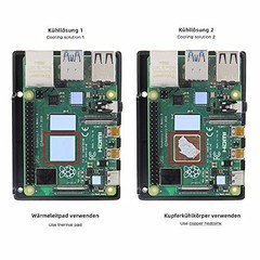 for Raspberry Pi 4 Aluminum Case, Heavy Duty Passive Pi4 Heavy-duty Case-Black