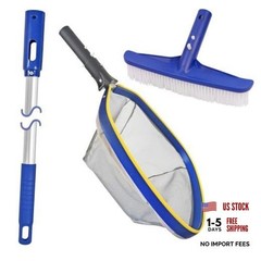 Swimming Pool Cleaning Kit, 14 » Brush Head & 50 » Telescopic Aluminum Pole
