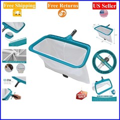 Heavy Duty Pool Leaf Rake 17in Net Pool Skimmer for In-ground & Above Ground …