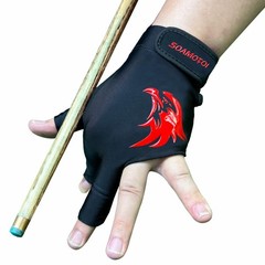 Pool Glove Left Hand 3 Finger for Right-Handed Player, Breathable Billiards Glov
