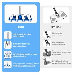 Pool Vacuum Head, Manual Cleaning Vacuum with Wheels 14 » Heavy Duty Handle