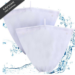 Riakrum 2 Pcs Pool Cleaner Fine Filter Bag Replacement Spa Part white