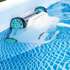 Intex 28005E 700 Gal Per Hour Pool Cleaner Robot Vacuum w/ 21 Ft Hose SWIMMING