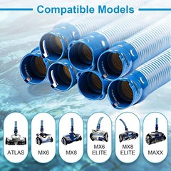 10 Pack Pool Cleaner Hose for Zodiac X7 T3 T5 MX6 MX8, 39&Prime; Twist Lock Hoses