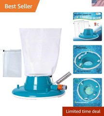 Efficient Swimming Pool Cleaner – 15&Prime; Leaf Vacuum with Pressure Jets & Brushes