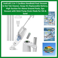 High-Suction Handheld Pool Vacuum & Spa Cleaner – Replaceable Battery Included