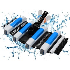 Enhanced Pool Vacuum Head with Direction-Control Handle – 17.5in Blue