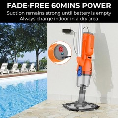Ultimate Cordless Pool Vacuum – 3D Filtration, 0.3gal Canister & Waterproof