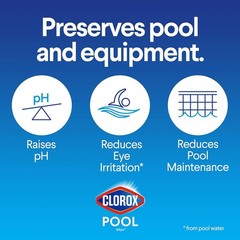 Pool & Spa Swimming Pool pH Up, Raises pH, Protects Against Eye&Skin Irritation