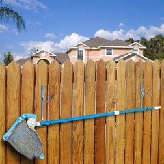2 Pack Pool Pole Hanger for Fence Pool Equipment Hooks Tool Organizer