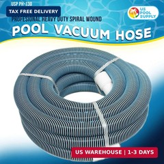U.S. Pool Supply Pool Vacuum Hose – 1-1/2&Prime; x 30&prime; Professional Heavy Duty Pool Ho