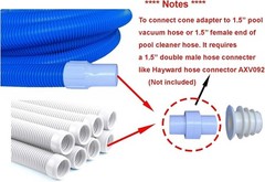 1.5&Prime; Pool Cleaner Hose and Vacuum Hose Connector Adapter Replacement For Hayw…