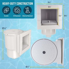9.25-Inch Pool Skimmer Kit with Efficient Weir Door – Compatible with SP1091LX