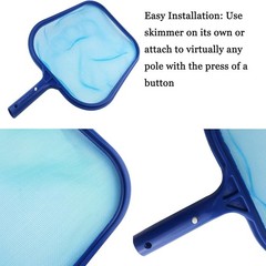 Effortless Pool Cleaning with 17.5×11.8in Leaf Skimmer & Fine Mesh Design