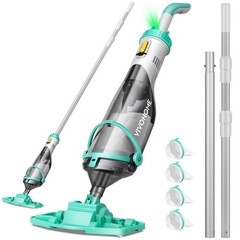 Vivohome Cordless Hot Tub Vacuum Poles 9.12Ft 18.5 Gpm Suction 60-Min Run Time