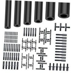 Silicone Vacuum Hose Kit – 6PCS 5FT Vacuum Line (1/8&Prime; 5/32&Prime; 3/16&Prime; 1/4&Prime; Black