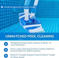 Weighted Pool Vacuum Head with Universal Hose Connector – Perfect for Any Pool
